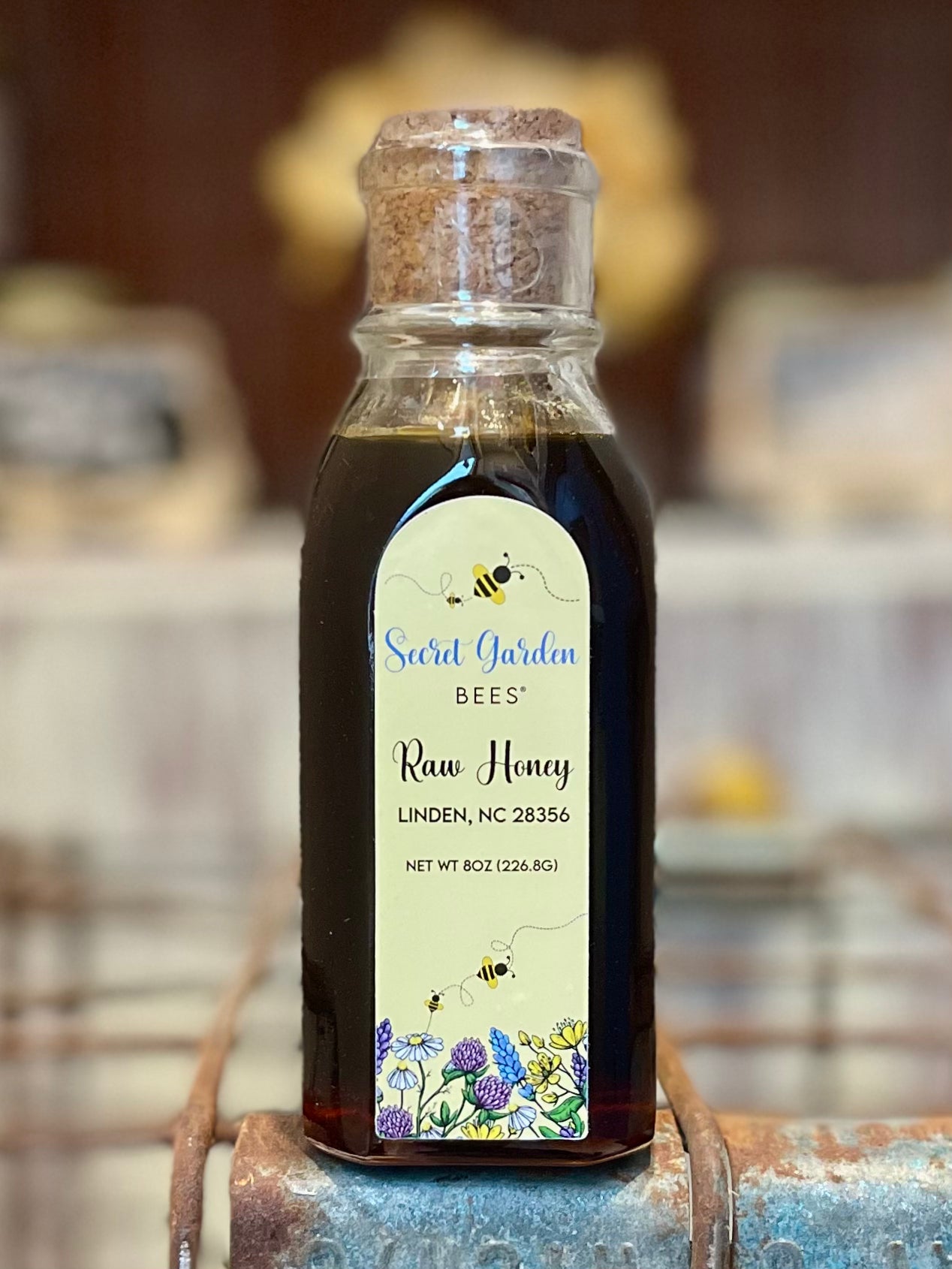 8 OZ WILDFLOWER HONEY - GLASS BOTTLE **SHIPPING NOT AVAILABLE**MUST PICK UP AT FARM STORE!